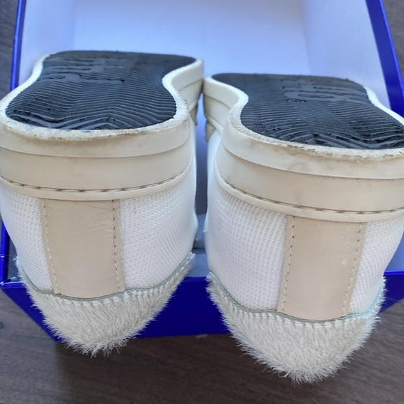 White runners/sneakers, fur trim - Picture 7 of 8